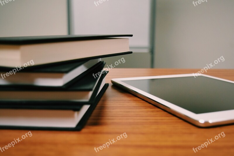 Tablet Books Desk Education Free Photos