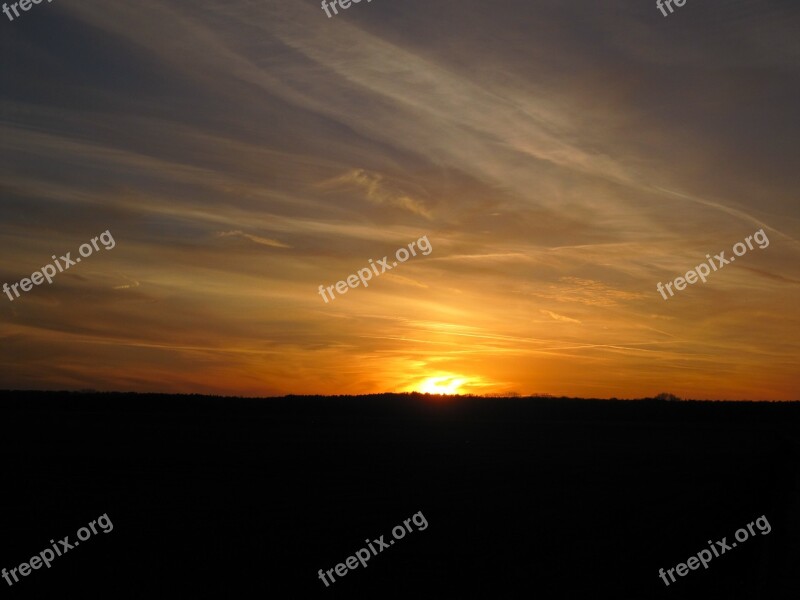 Twilight Setting Sun Sky Spectacle Sunset Sky