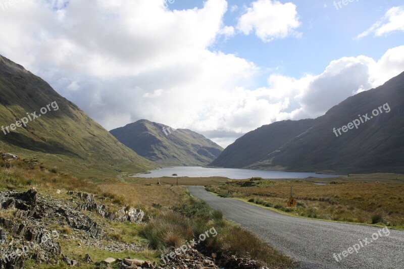 Doolough Valley Ireland Mountains Fjord Water