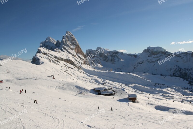 Seceda Val Gardena Dolomites Mountain Landscape