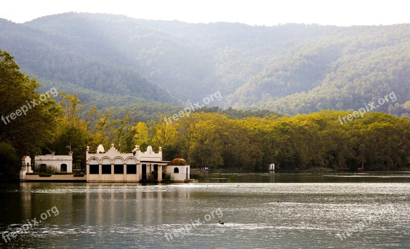 Bañolas Costa Brava Lake Sun Fisherman