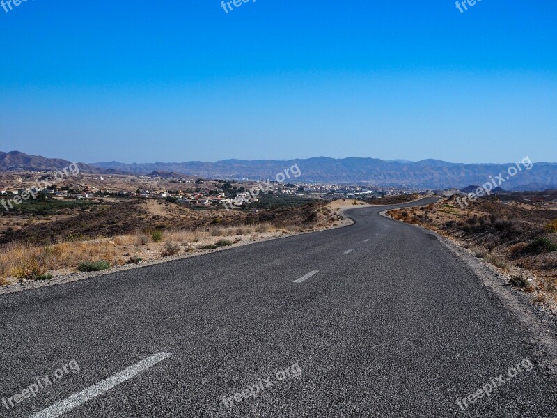 Country Road Spain Asphalt Nature Summer