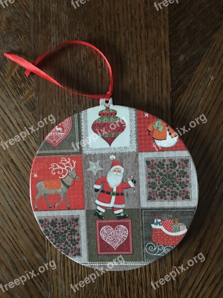 Christmas Pendant For A Gift Decoupage Free Photos