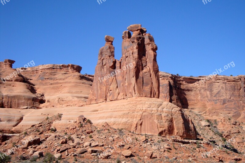 Arches National Park National Park United States America Rock