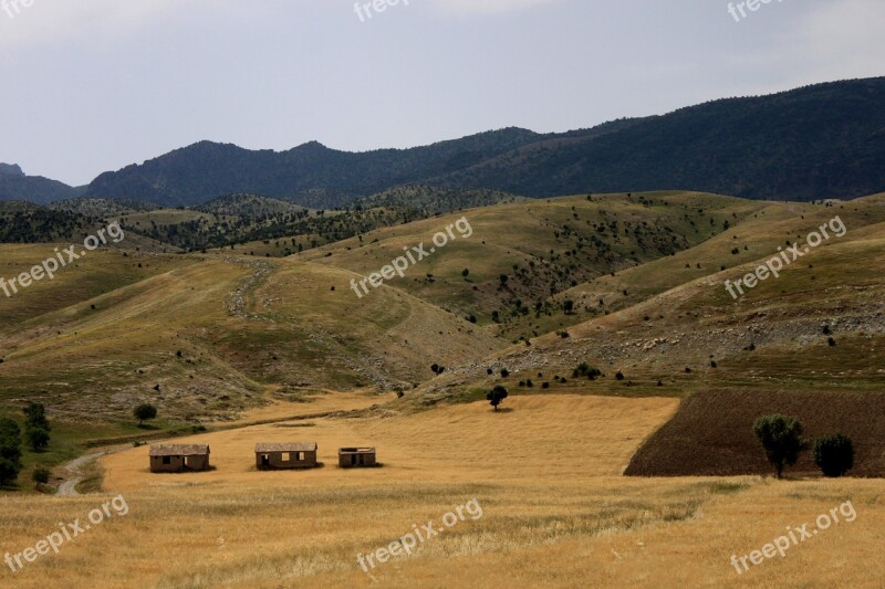 Nature Mountain Steppe Sirnak Landscape