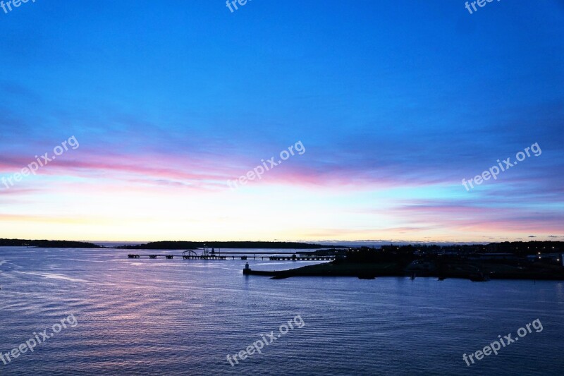 Sunrise Maine Sunset Portland Sea