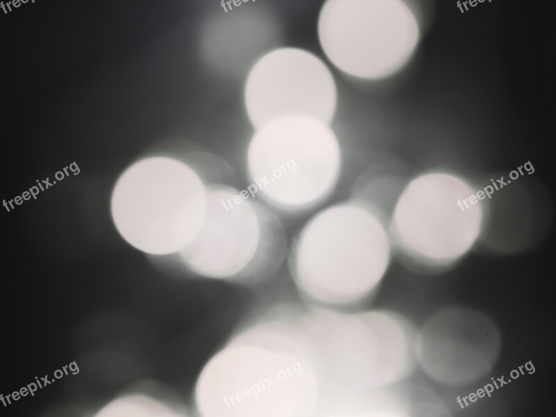 Bokeh Lights Blur Black And White Effect