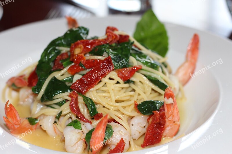 Seafood Pasta Shrimp Lobster Italian Food Free Photos