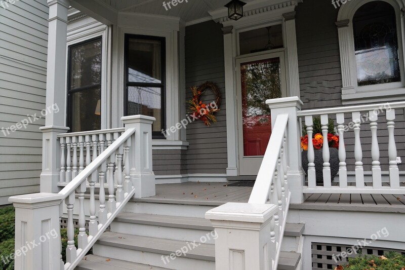 House Facade Wood Input Door