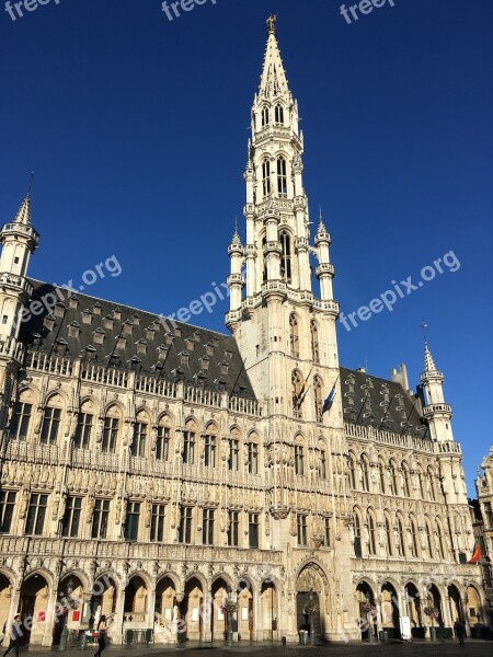 Grand Place Town Hall Brussels Building Architecture