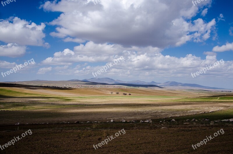 Trees Sky Mountains Travel Clouds