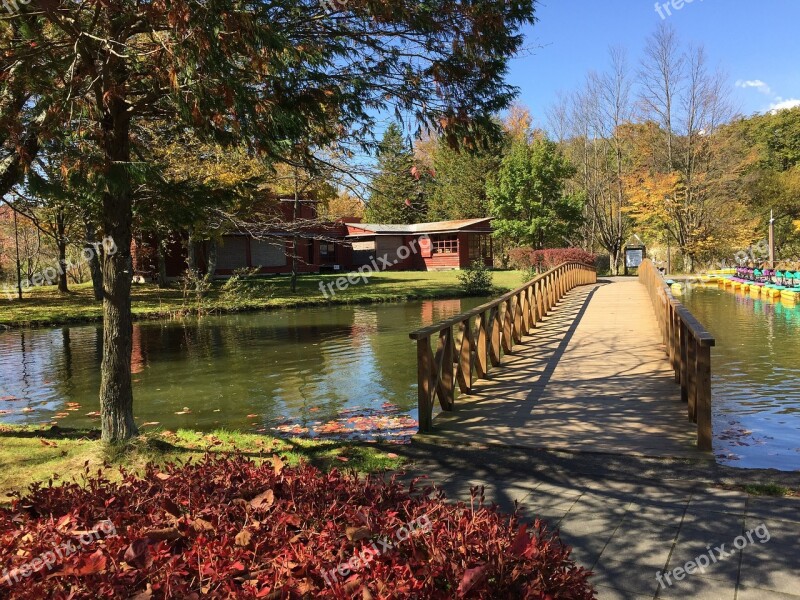 Karuizawa Taliesin Pond Bridge Landscape