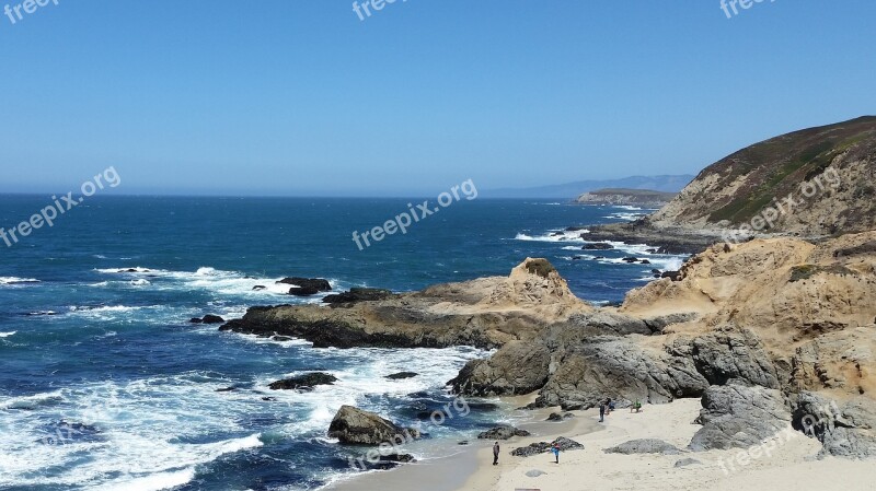 Sonoma Seacoast Waves Nature Rocks