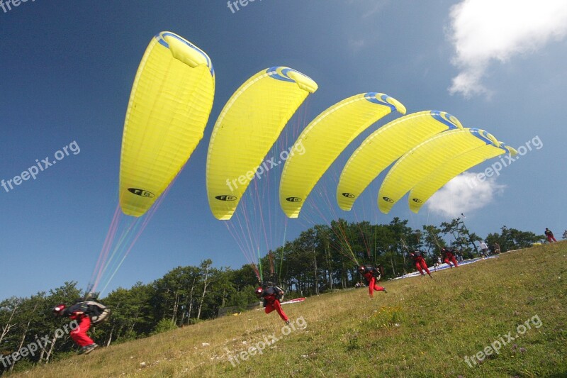 Parachute Fly Multiple Extreme Jump