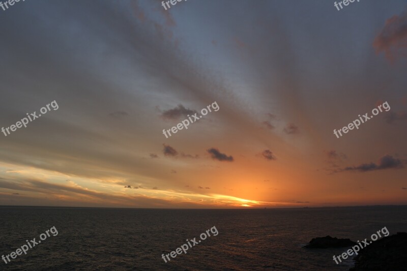 Sunset Beach Ceu Salvador Ba Free Photos