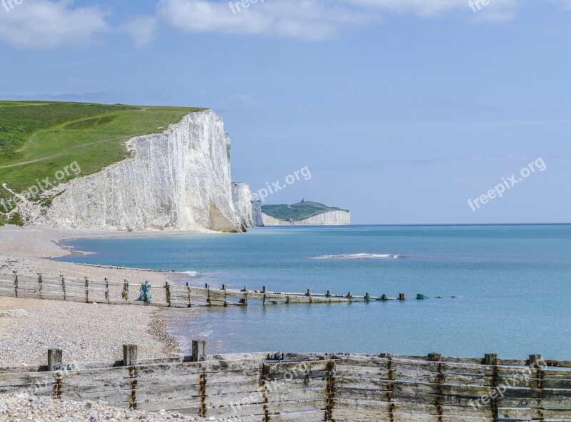 Seven Sisters Nature Landscape Europe Sea