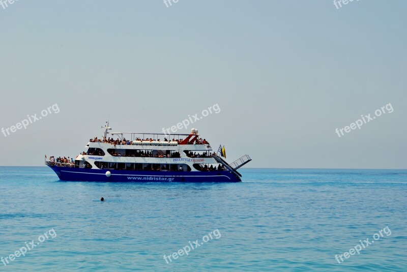 Ionian Sea Lefkada Ship Greece Travel