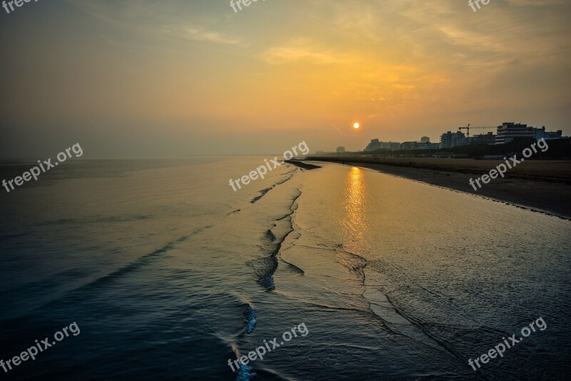 Lignano Beach Sea Sunset Sand