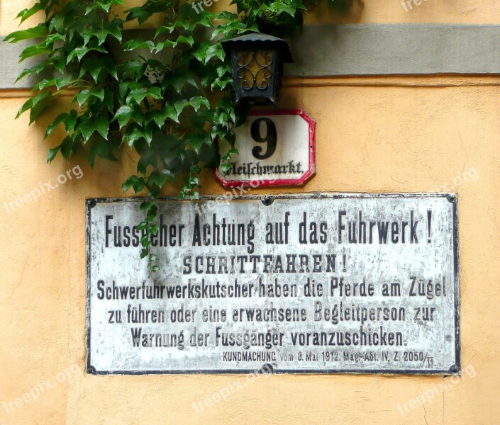 Shield Traffic Sign Historically Vienna Street Sign