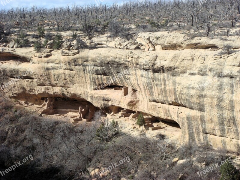 Mesa Verde National Park America United States Rock Formation