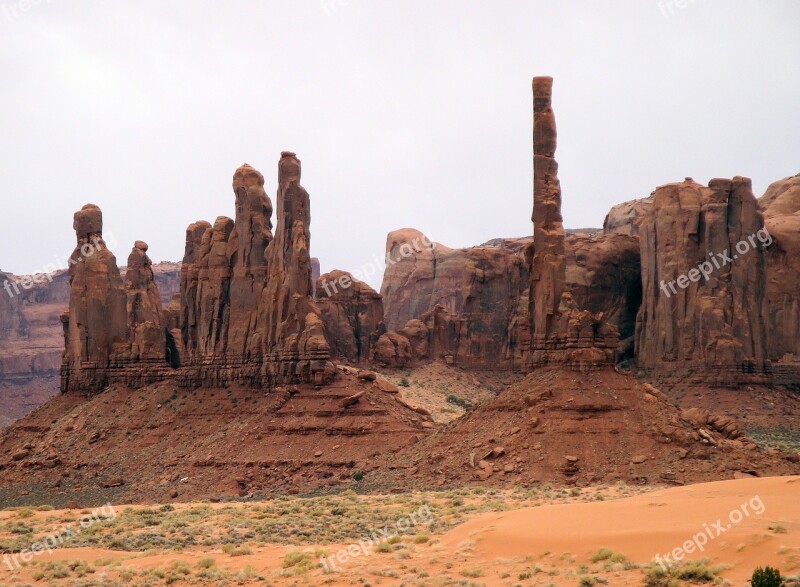 Monument Valley Rock Formations Rocks Colorado Usa