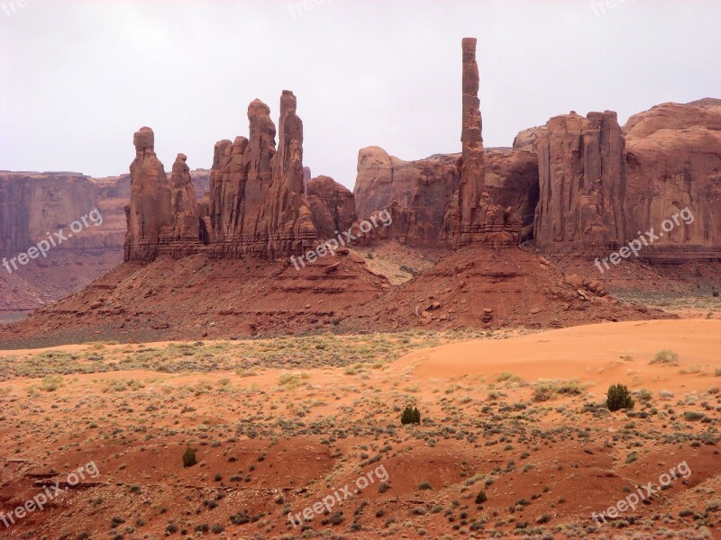 Monument Valley Rock Formations Rocks Colorado Usa