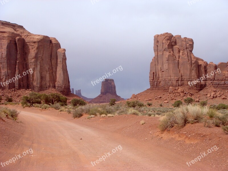 Monument Valley Rock Formations Rocks Colorado Usa