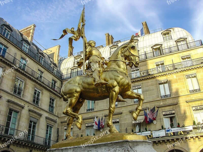 Joan Of Arc Statue Paris France Sculpture