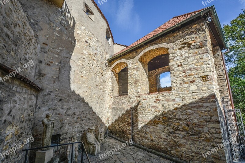 Castle Walls Statues Architecture Prague