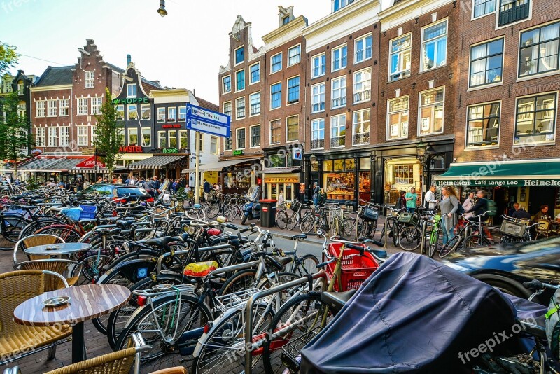 Amsterdam Bicycles Netherlands Bikes Town