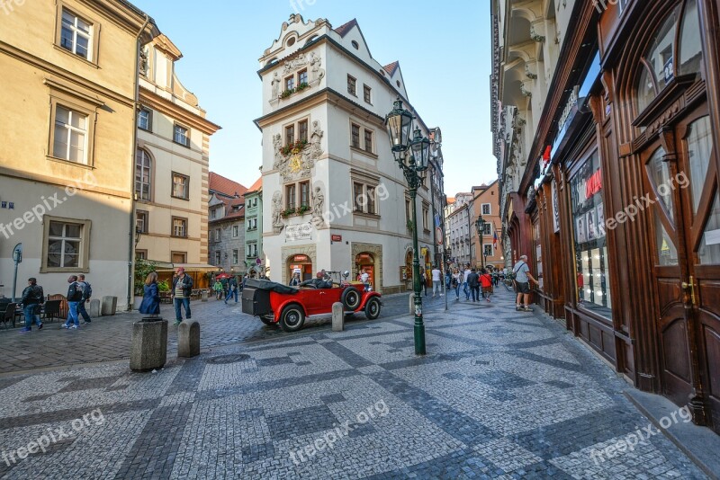 Prague Old Town Stare Mestro Vintage Car Czech