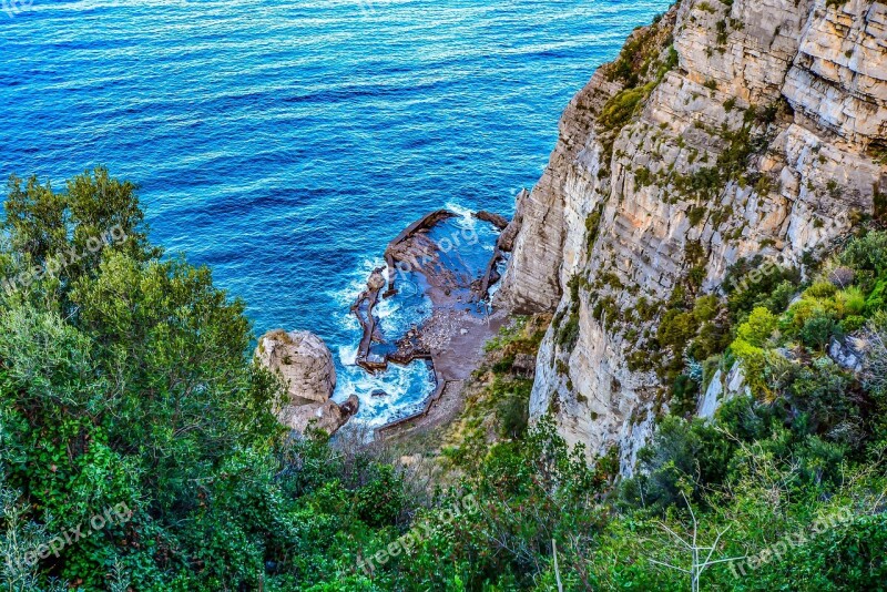 Mediterranean Sea Amalfi Coastline Italy