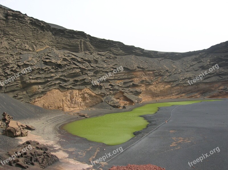 Lanzarote Laguna Green Algae Nature