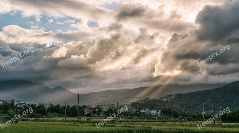 Landscape Rural Taiwan Rainy Cloud