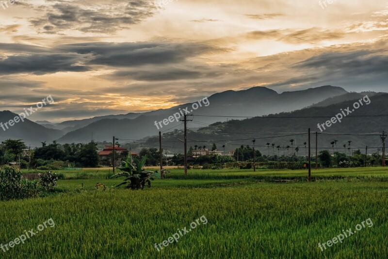 Landscape Yuan Tian Taiwan In Rural Areas Village