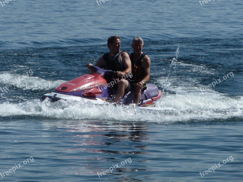 Water Bike Seadoo Lake Activity Outdoor