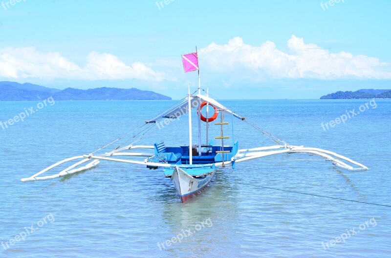 Palawan Philippines Boat Island Blue