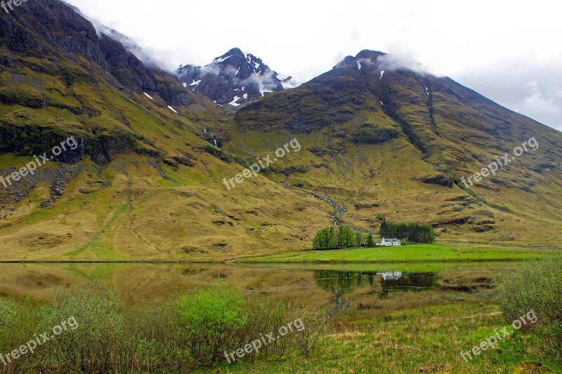 Scotland Mountains House Home Remote