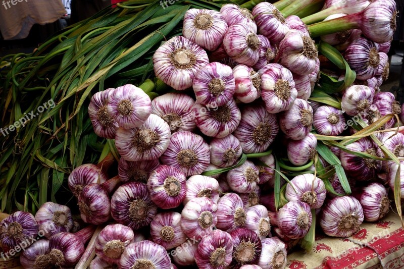 Garlic Cloves Kitchen Condiment Head Of Garlic