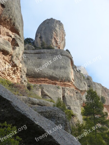 Rocks Forms Figurative Erosion Montsant Natural Park