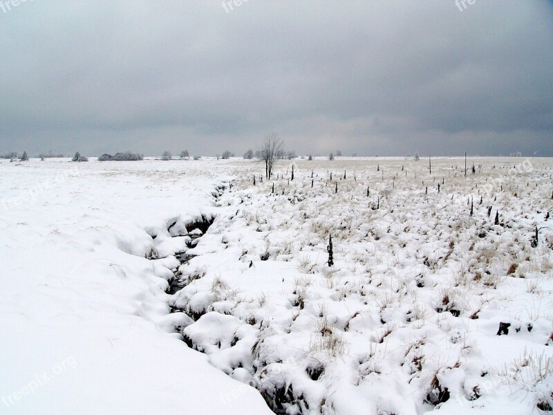 High Veenen Ardennes Snow Landscape Winter