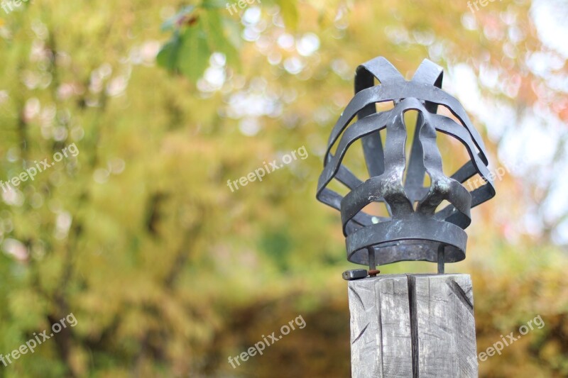 Monument Figure Helm Middle Ages Metal