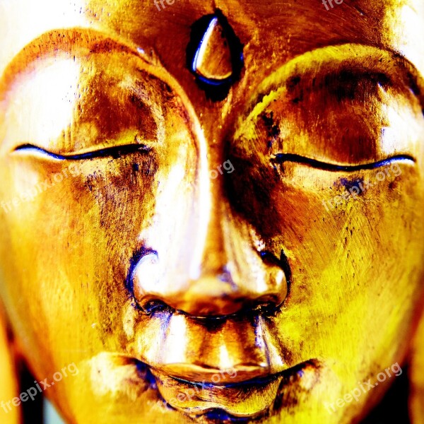 Buddha Gold Religion Buddhism Gilded