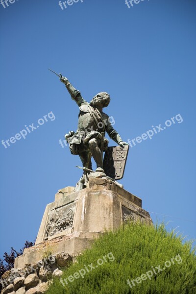 Bastelica Corsican Sampiero Corso Statue Bronze