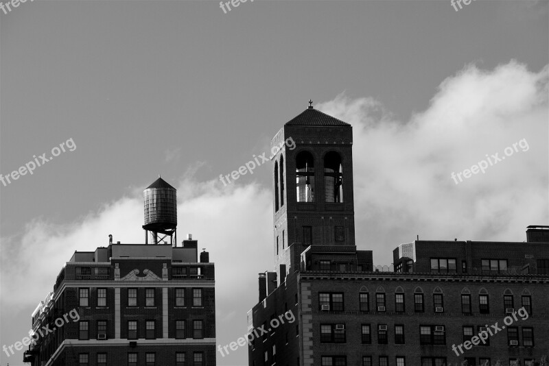 Building City Water Tower Urban Architecture