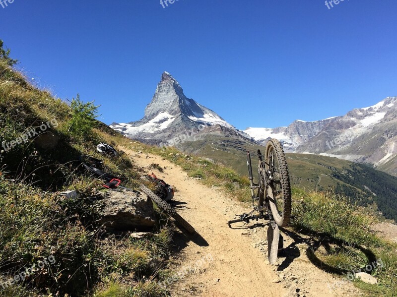 Alpine Switzerland Nature Cycling Matterhorn