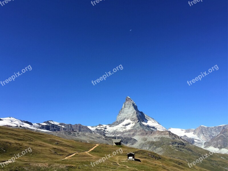 Alpine Switzerland Nature Matterhorn Snow