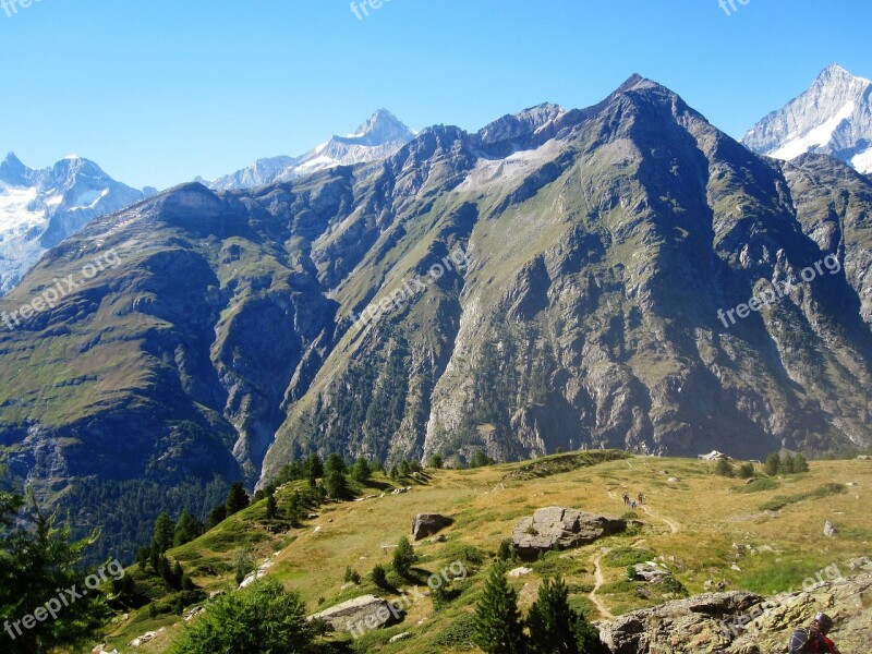 Alpine Switzerland Nature Matterhorn Snow