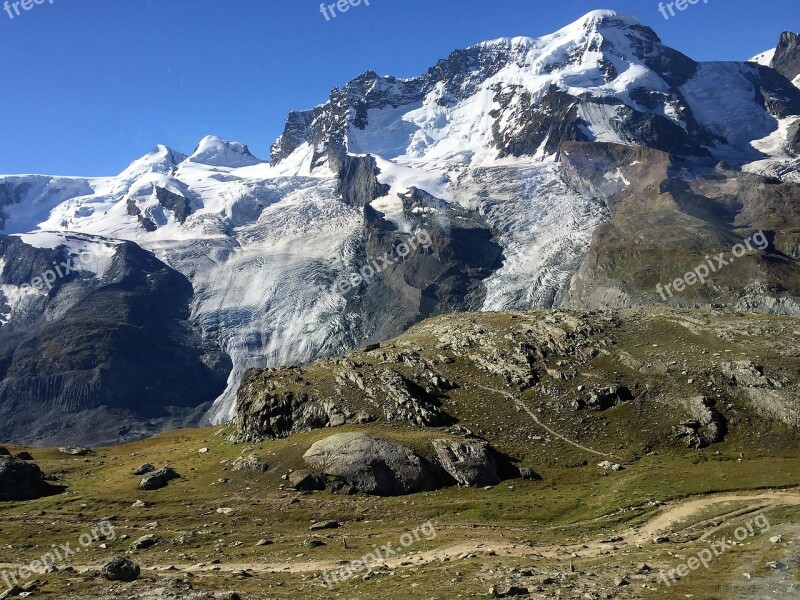 Alpine Switzerland Nature Matterhorn Snow