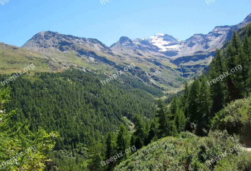 Alpine Switzerland Summer Nature Landscape